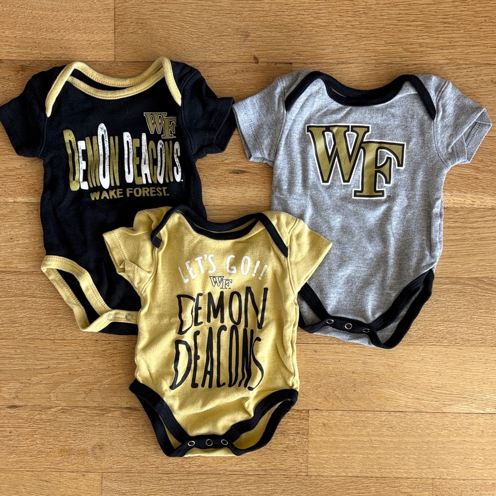 WAKE FOREST | SET OF 3 BODY SUITS